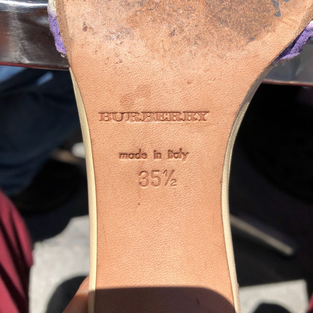 Rare Vintage Burberry Purple Kitten Heel - Picture 4 of 5